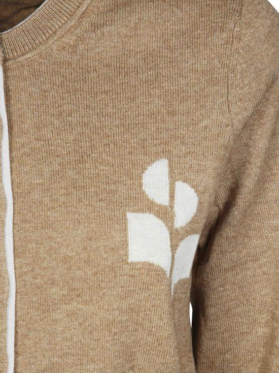 Isabel Marant Wool Knit Cardigan for W CA0163FA D1L16E CMLG CAMEL LIGHT GREY DOM