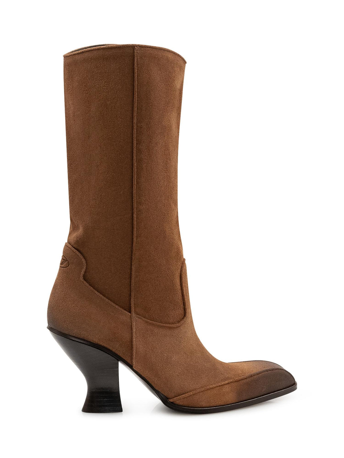 DIESEL Leather Mid-Calf Boots Black Women’s