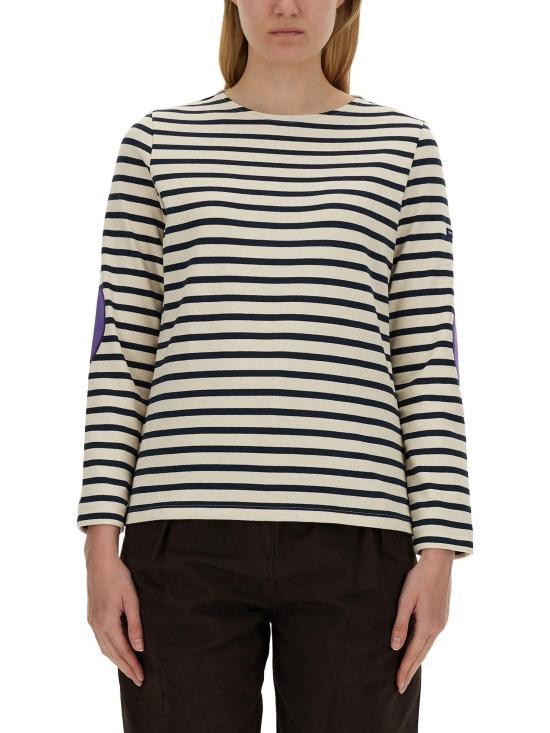 Saint James Long Sleeve Sweatshirt Top 8649O ECRU MARINE VIOLET DOM
