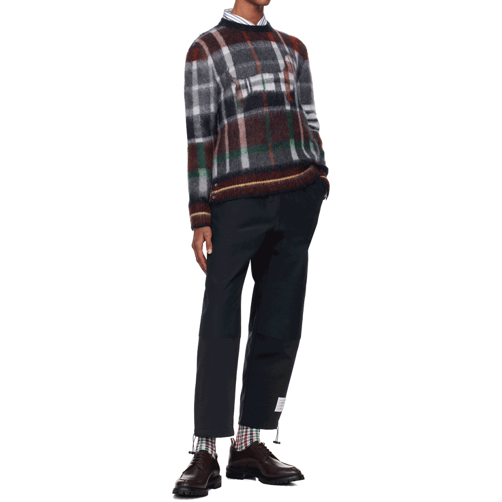 THOM BROWNE Men’s Ripstop Wool Milano Sweatpants/Joggers MJQ210A 07651 415