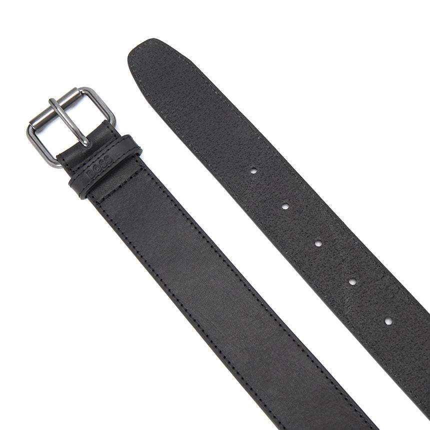 HUGO BOSS Men's Leather Belt Black