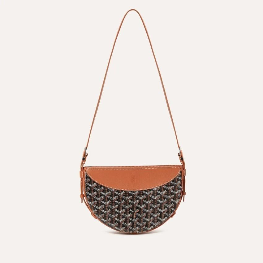 GOYARD Brown Black Tan HironDELLE Crossbody Bag Women