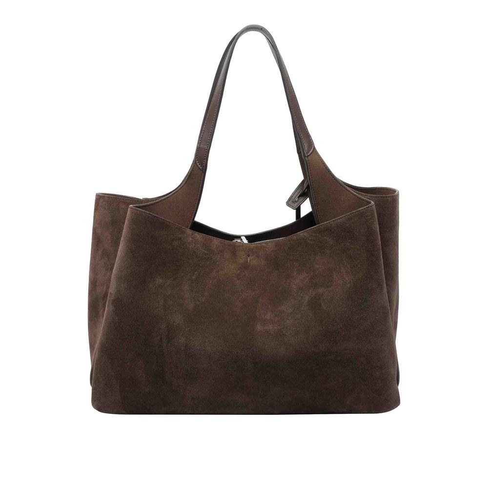 Tods T Timeless Medium Tote Bag Leather Brown