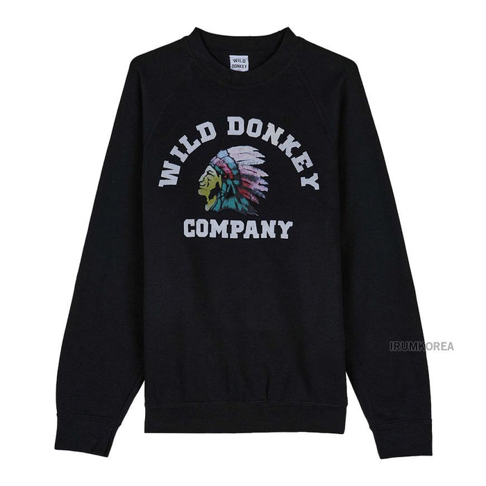 Wild Donkey Unisex WD Chief Crewneck Sweatshirt Black