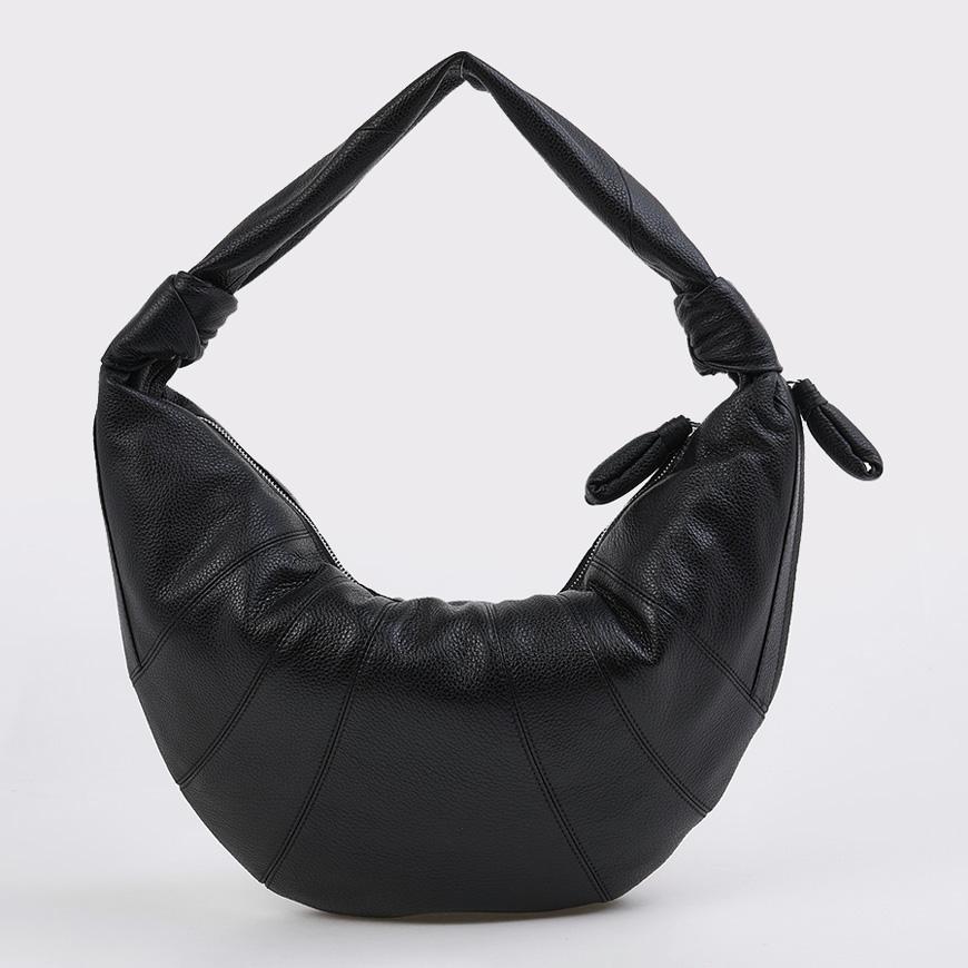Lemaire Black Fortune Croissant Shoulder Bag Leather Women’s