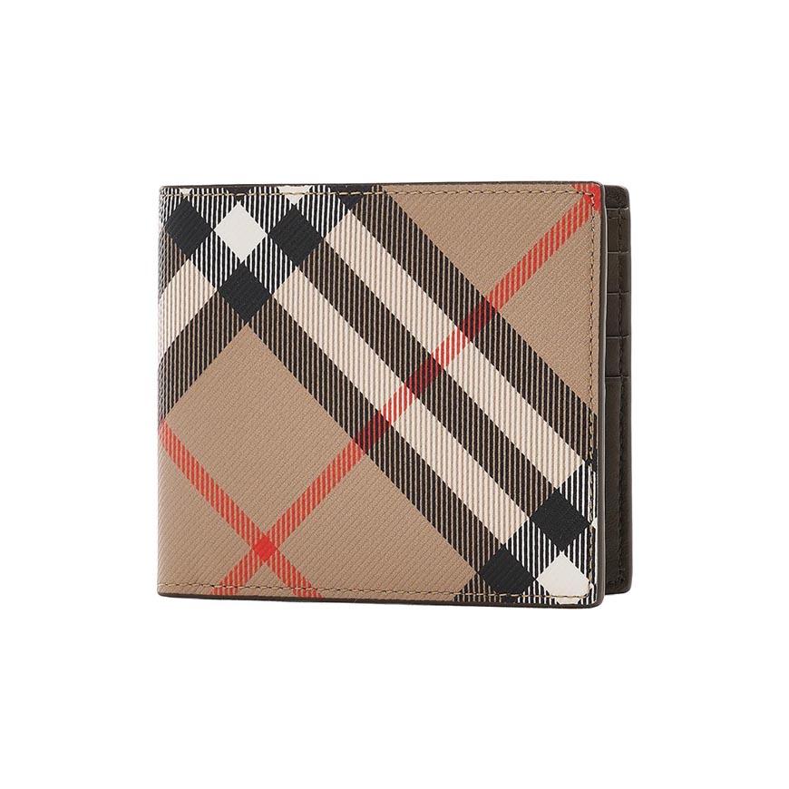 BURBERRY Men’s Check Bifold Wallet