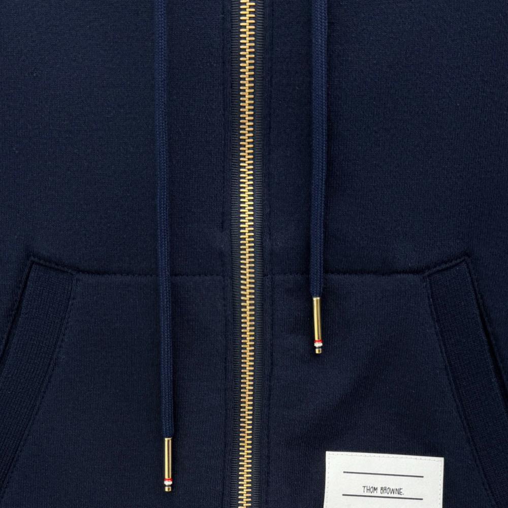 THOM BROWNE 4-Bar Armband Zip Hoodie for Women