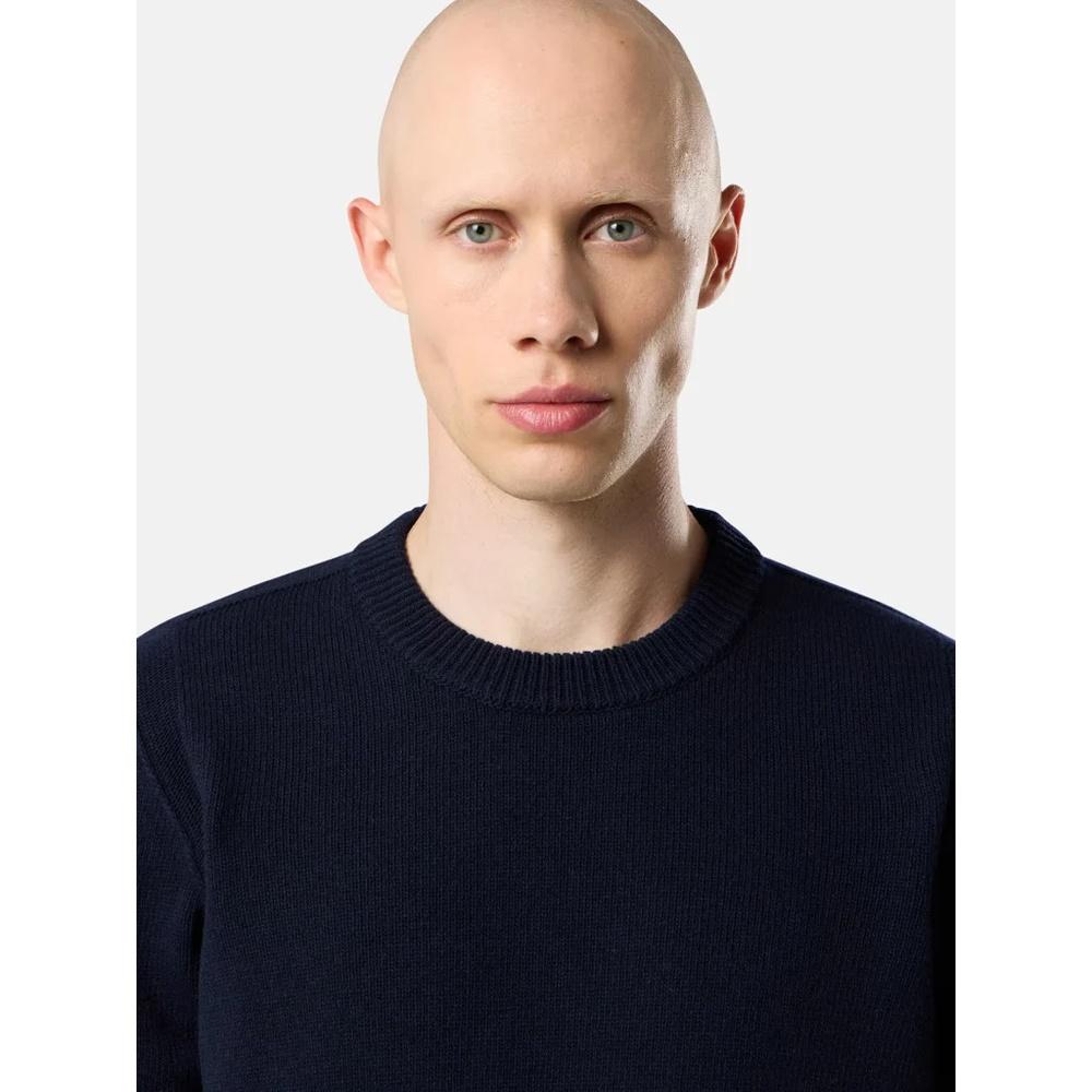 STONE ISLAND Lambswool Crewneck Knit Sweater for Men Black