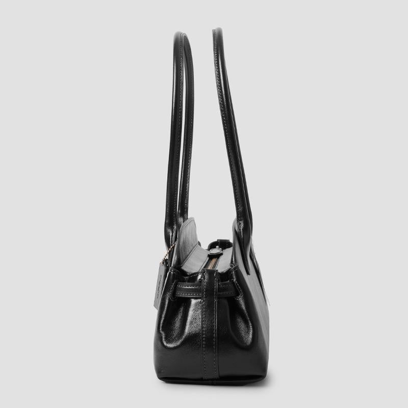 Coach Empire Carryall 34 Shoulder Bag Black Leather