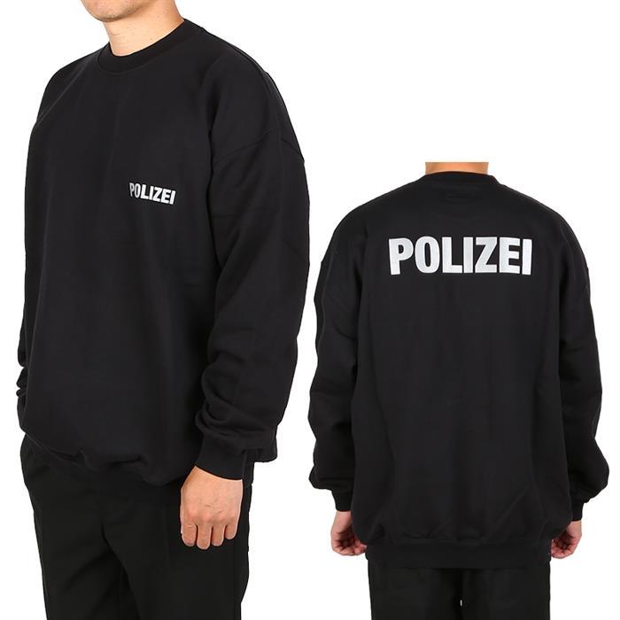Vetements Black POLIZEL Logo Sweatshirt