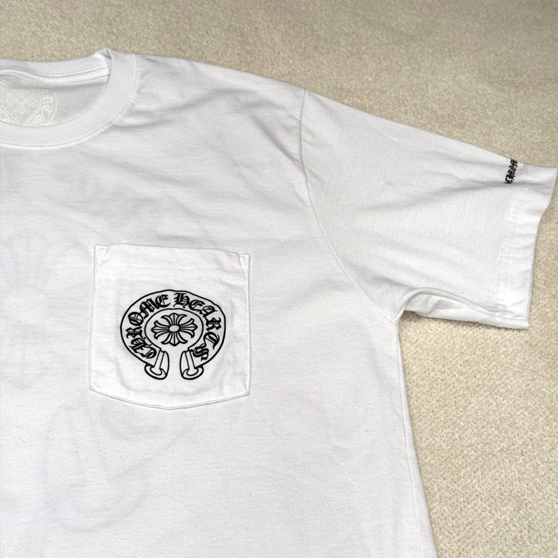 Chrome Hearts Horseshoe Logo Pocket Short Sleeve T-Shirt White