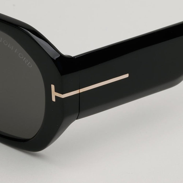 TOM FORD Black Acetate Rectangular Sunglasses Unisex TF917 01A VERONIQUE 02