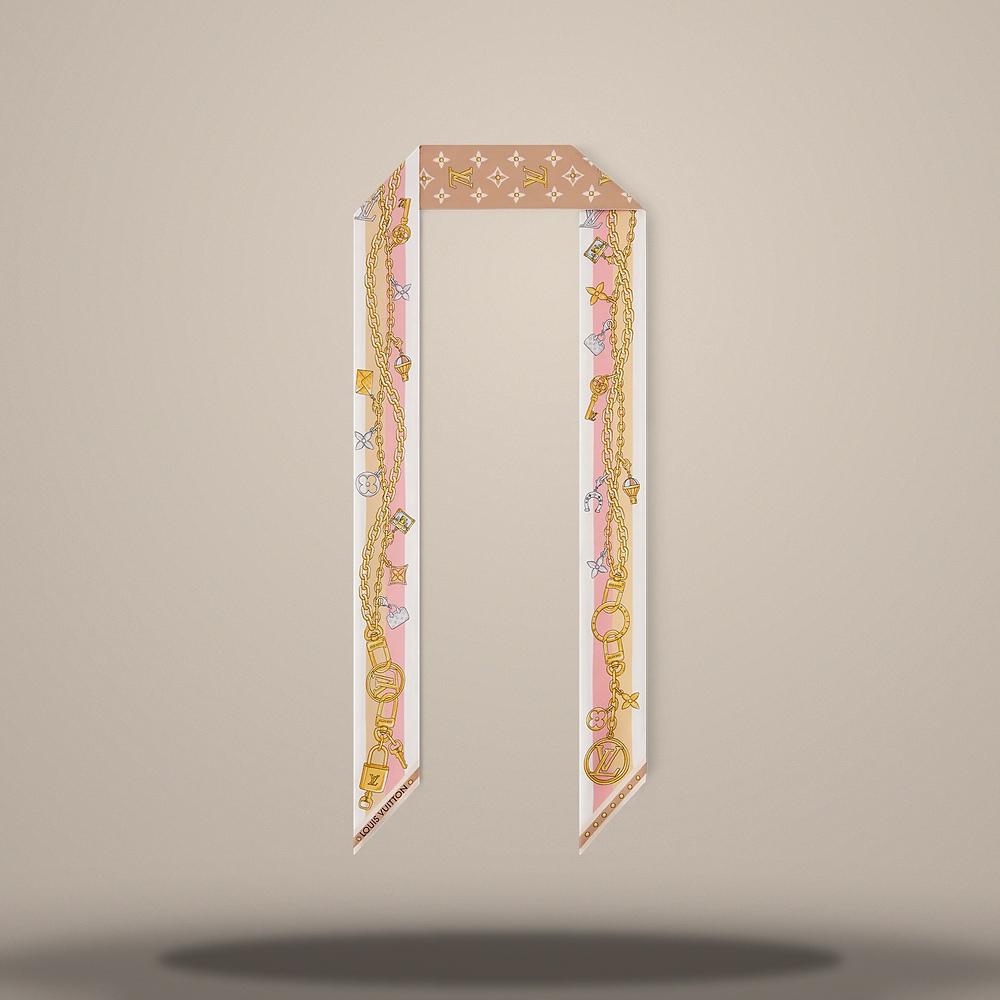 Louis Vuitton Beige K Charm Bandana Scarf