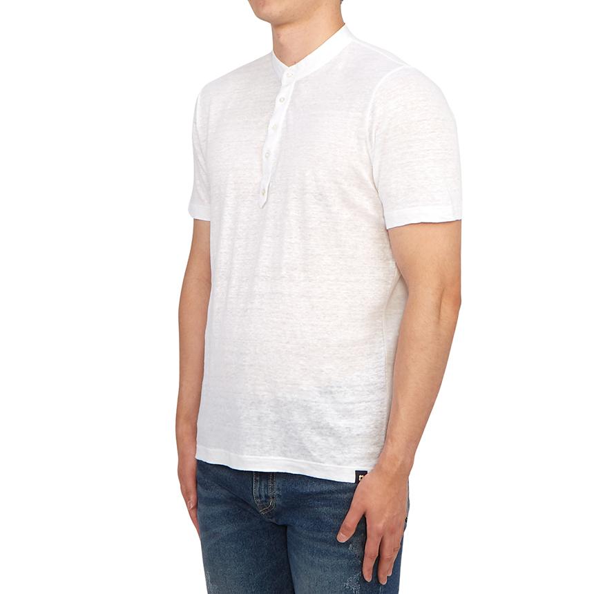 LARDINI Men’s Short Sleeve T-Shirt White Cotton Tee