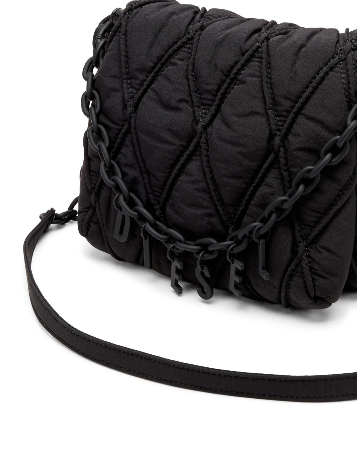 DIESEL Black Leather Shoulder Bag