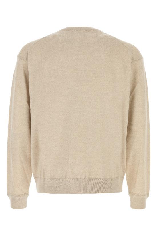 Maison Kitsune Light Beige Melange Wool Crewneck Sweater Men