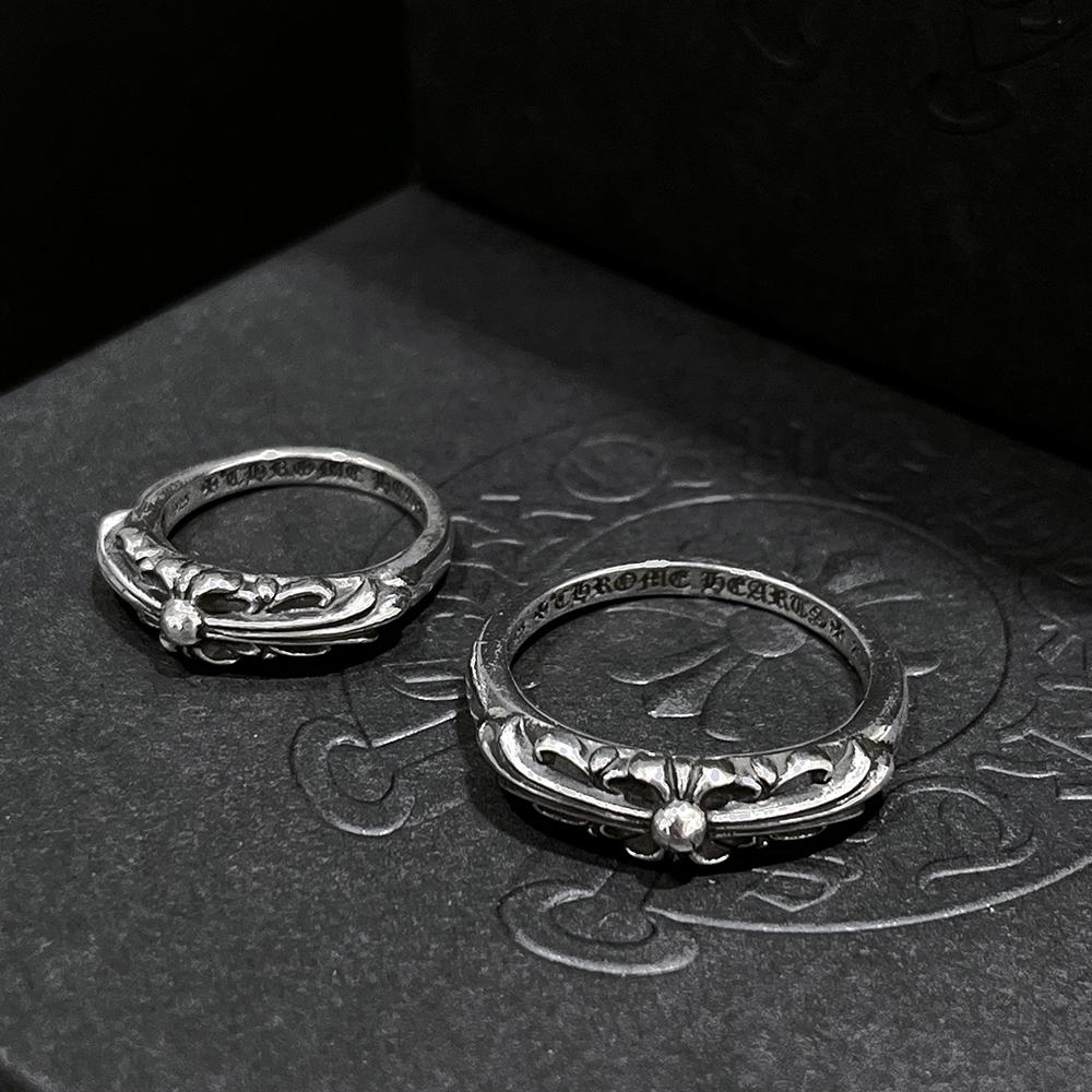 Chrome Hearts Baby Floral Cross Ring Men's Jewelry