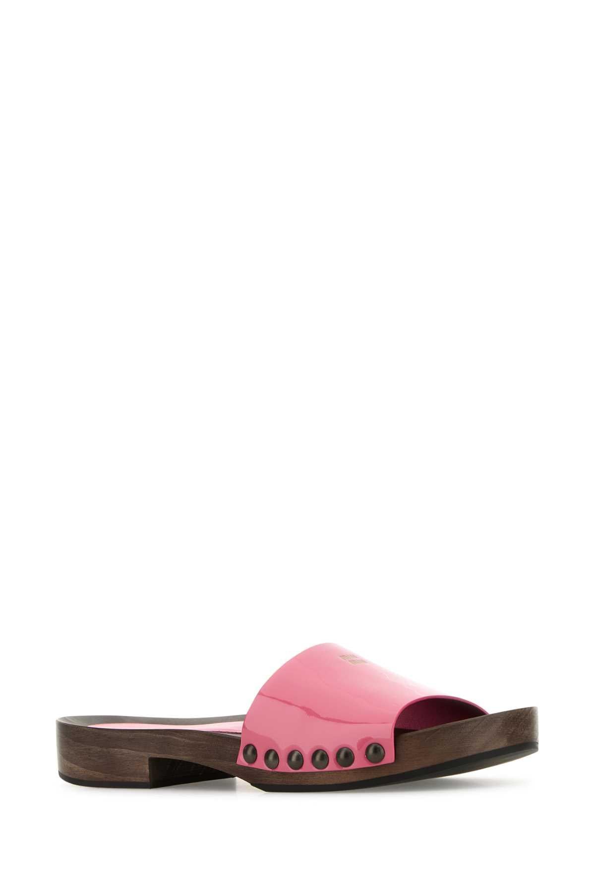 Miu Miu Leather Strappy Sandals Beige Women’s