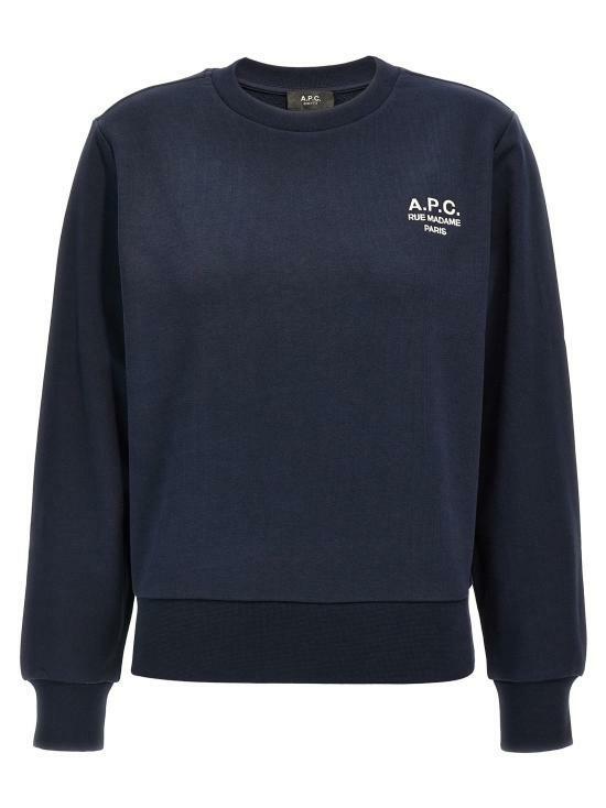 A.P.C. RUE MADAME Boxy Sweatshirt Women’s Navy Cotton