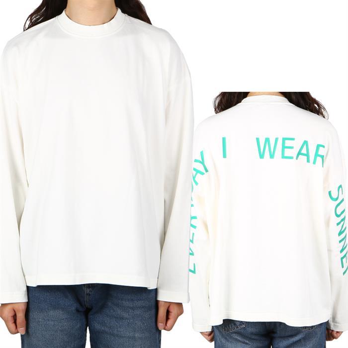 SUNNEI Green Graphic Print Oversized Long Sleeve T-Shirt SN2PXH06AP JE130 005