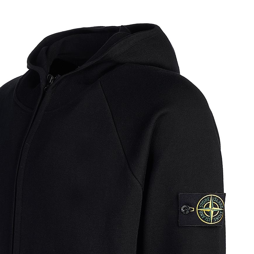 STONE ISLAND Men’s Knit Hoodie Zip-Up Jacket with Logo Patch 7915563A6 V0029 1