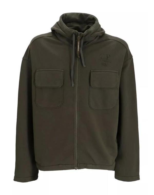 CP Company Brushed Emerized Diagonal Fleece Hoodie