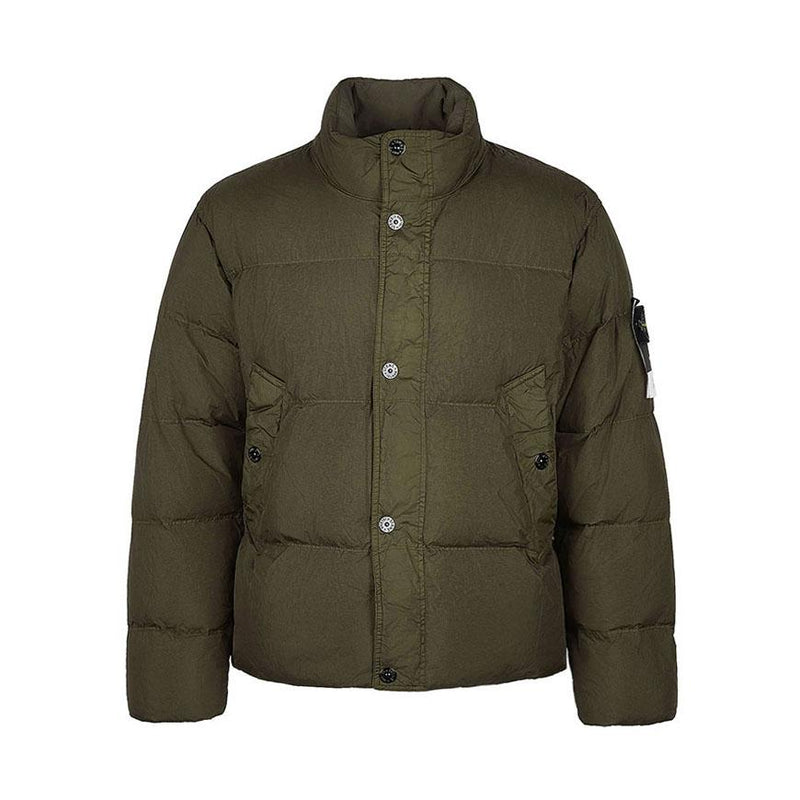 STONE ISLAND Crinkle Reps NY Down Jacket Men FW26 Green