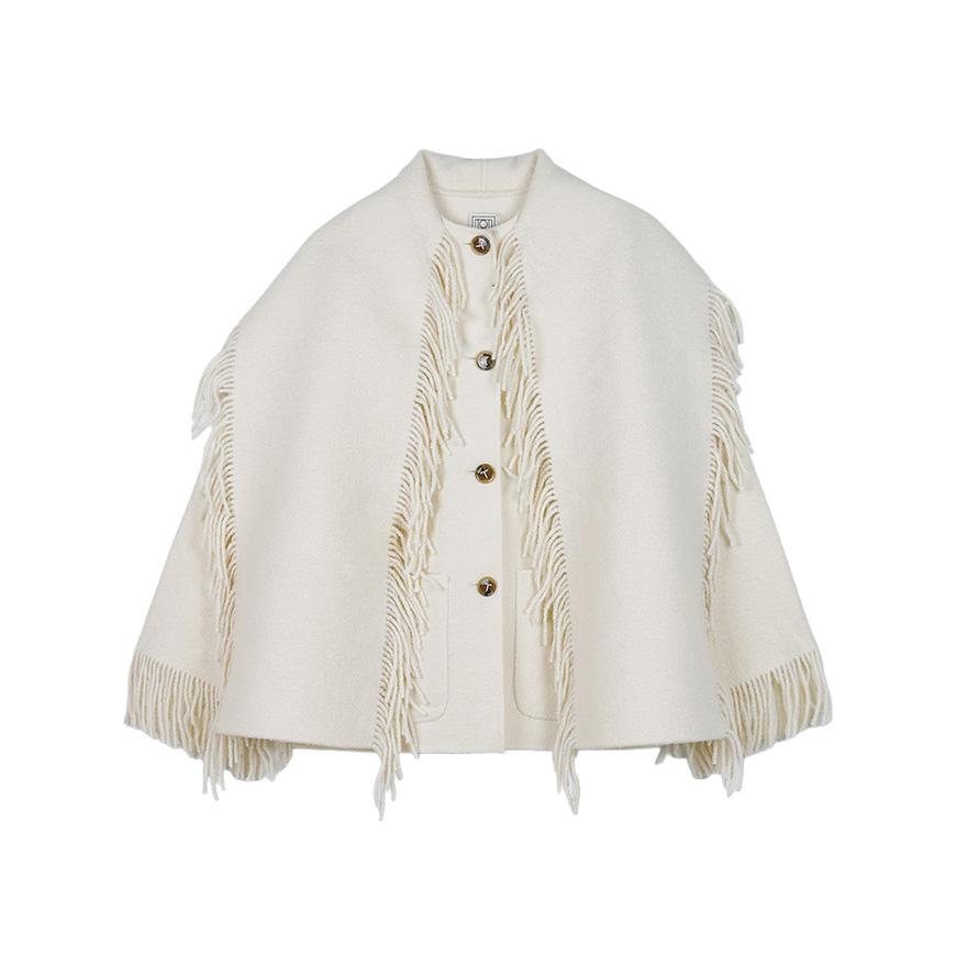Toteme Women’s Fringed Scarf Jacket 254WRO0242 FB0471