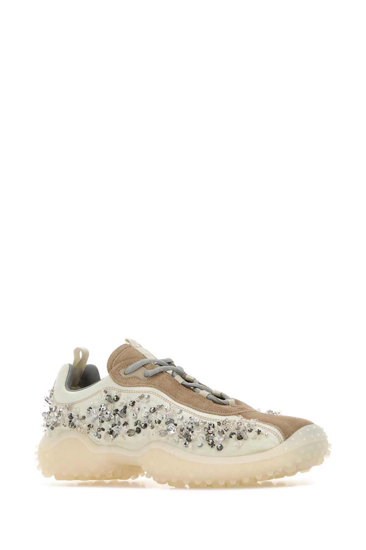 Miu Miu White Leather Low-Top Sneakers