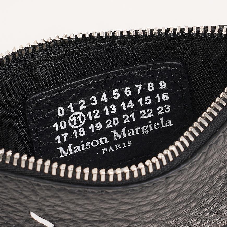 Maison Margiela Unisex Four-Stitch Leather Card Holder Black