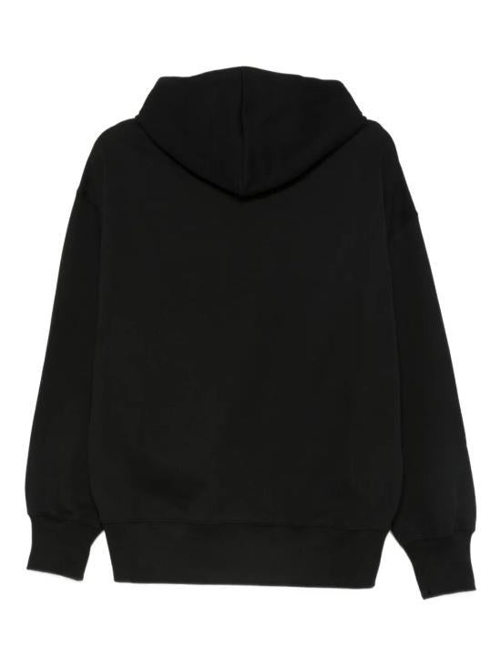 MSGM Black Hoodie Pullover Sweatshirt for Women 2000 MDM515 30000199