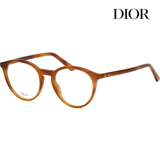 DIOR Light Tortoise Acetate Unisex Eyeglass Frames MONTAIGNE53 SX7