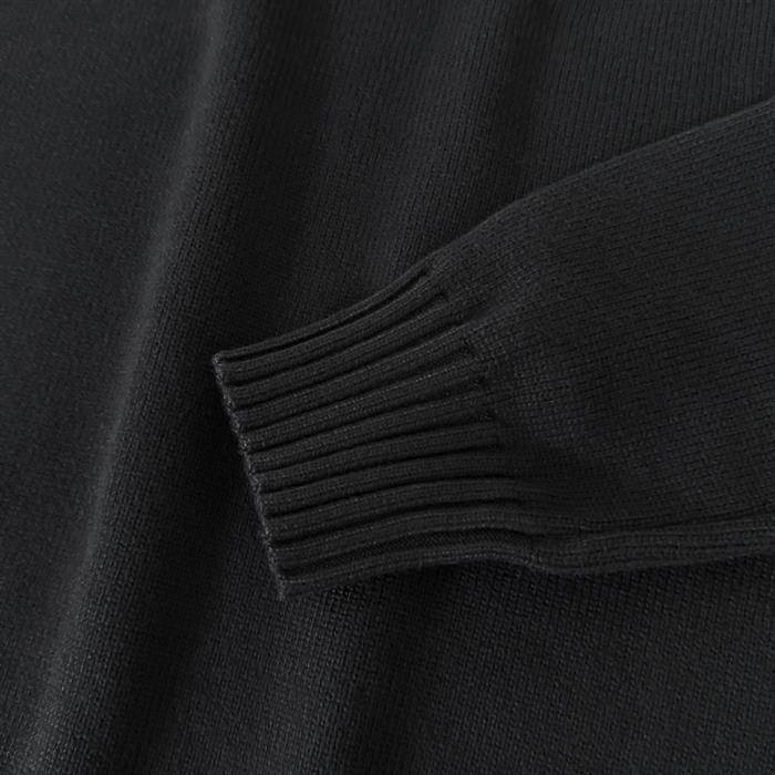 STONE ISLAND Woven Patch Signature Crewneck Knit Sweater Black Navy