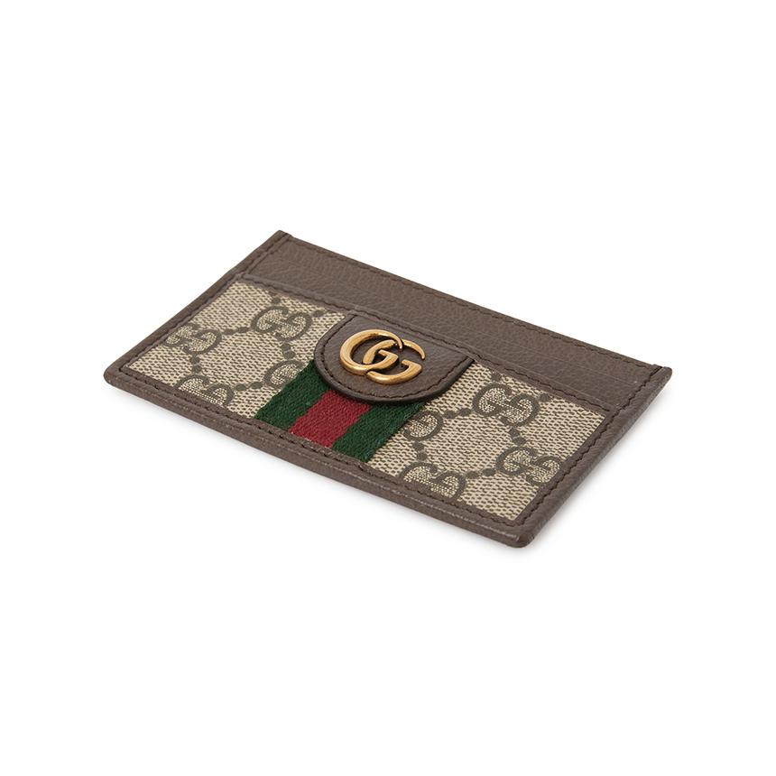 GUCCI Ophidia Leather Card Holder Wallet Unisex 834795 FAEOI 9746