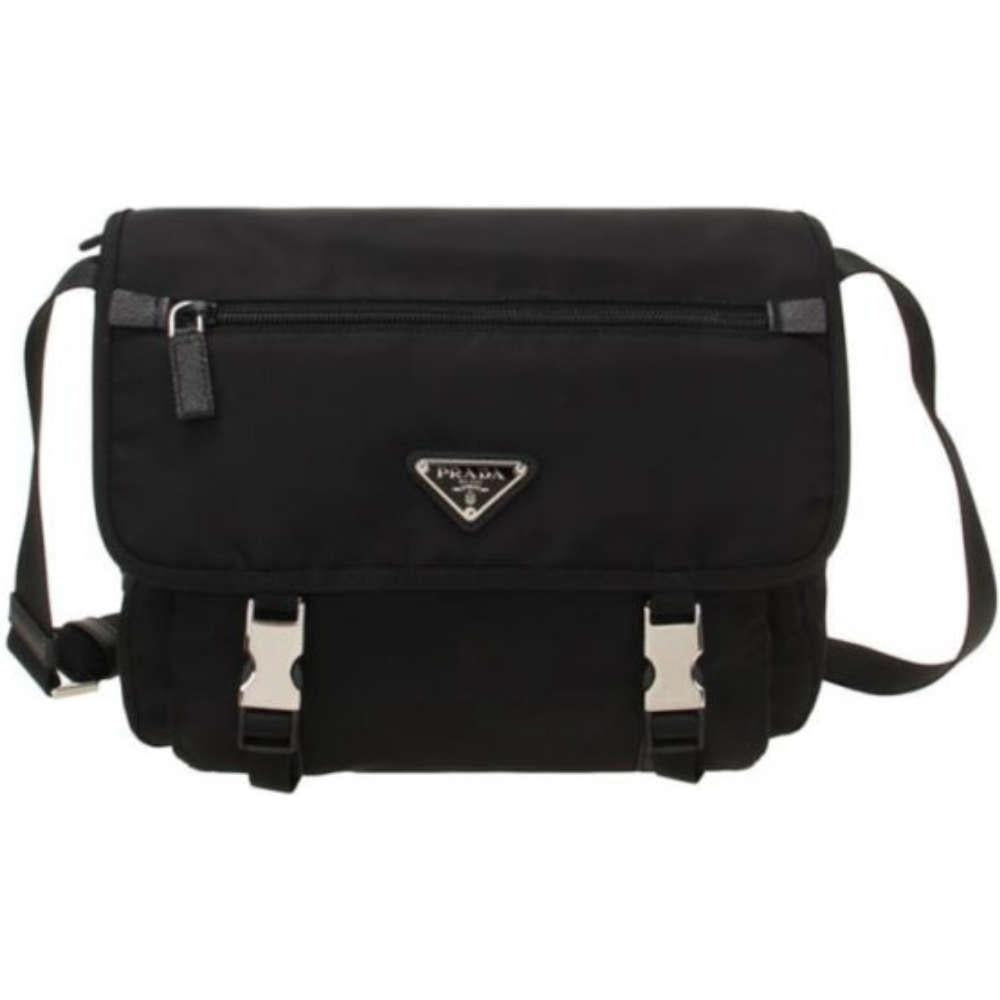 PRADA Re-Nylon Black Messenger Crossbody Shoulder Bag 1BD953 ZOT F0002