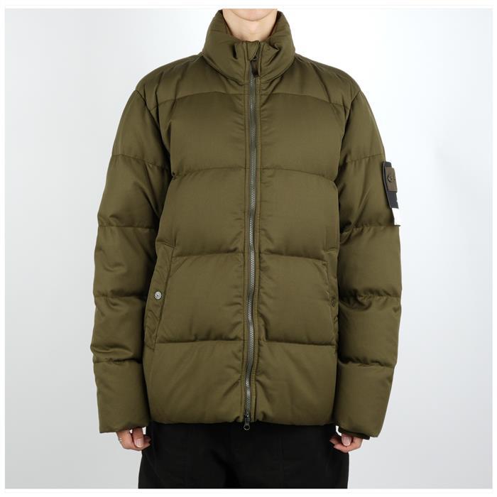 STONE ISLAND Wool Twill Down Puffer Jacket with Logo Patch 8115453F3 V0054