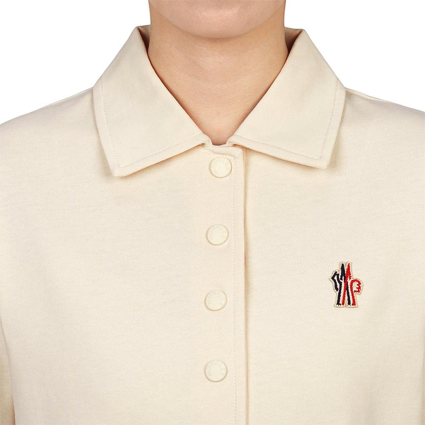 Moncler Grenoble Women’s Polo Collar Short Sleeve T-Shirt White