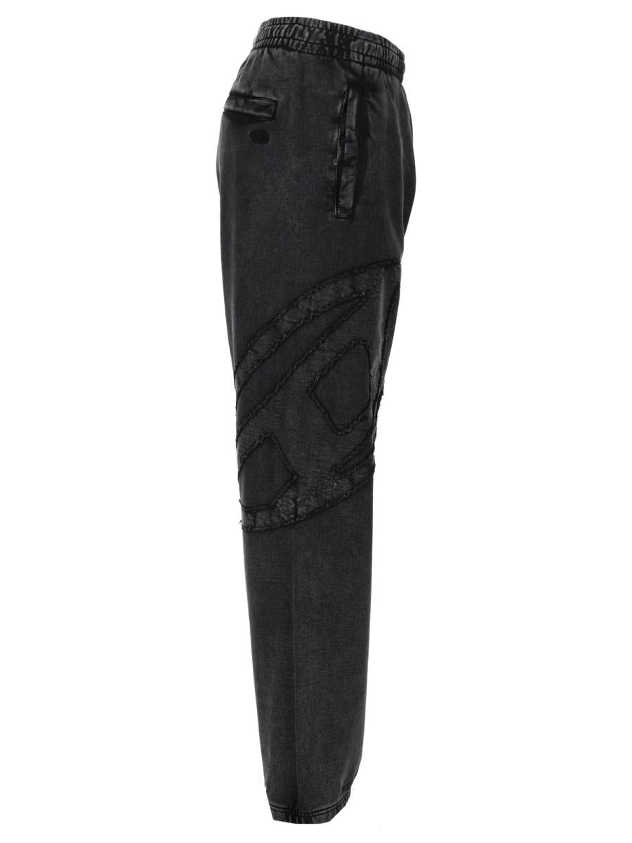 DIESEL Black Wool Blend Slim Fit Suit Pants for Men