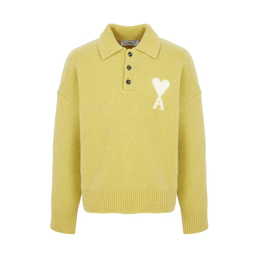 AMI Unisex Collar Knit Sweater UPL408 KN0135 3993