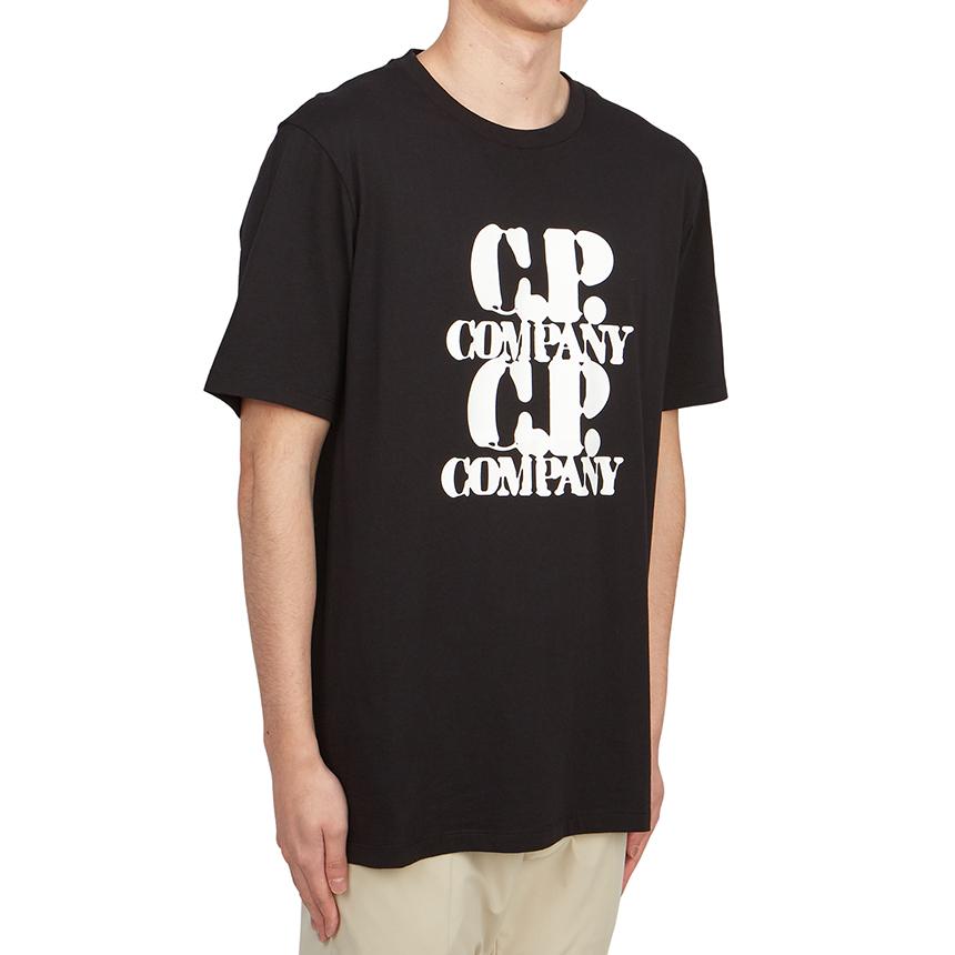 CP Company Men’s Short Sleeve T-Shirt Black Cotton