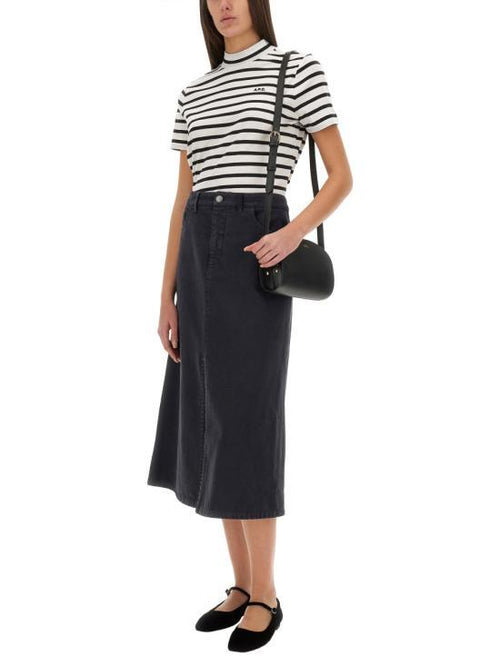 A.P.C. Long Skirt Women’s COGZVF06423IAK BLUE DOM