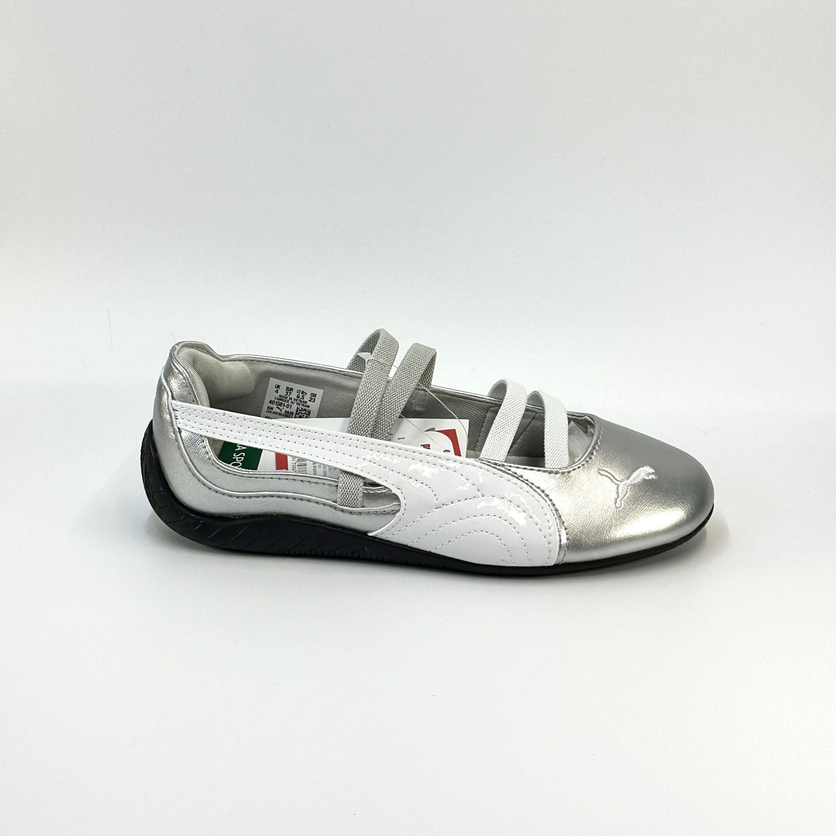 PUMA Speedcat Ballet Metallic Silver White Low-Top Sneakers 401581 01