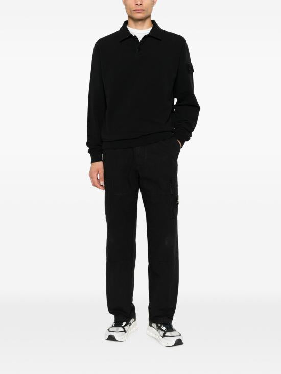 STONE ISLAND Men's Black Long Sleeve Crewneck T-Shirt L2S156100026 S0F53 V0029