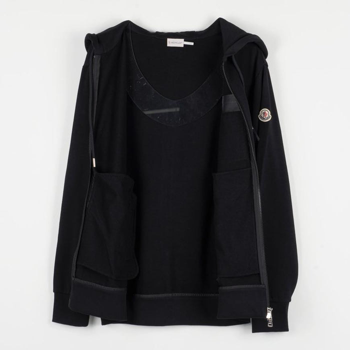 Moncler Men’s Pocket Zip Hoodie Black Cotton