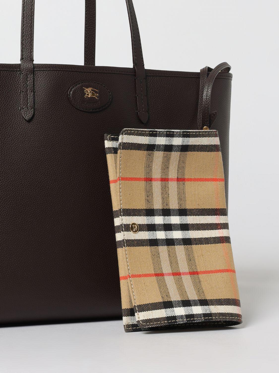 BURBERRY Leather Tote Bag Black