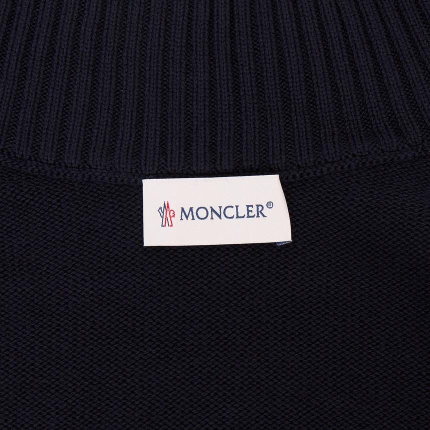 Moncler Men’s Padded Zip-Up Knit Cardigan Navy
