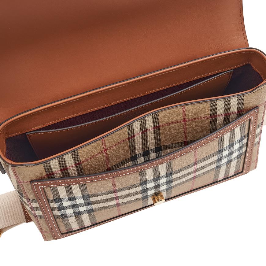 BURBERRY Vintage Check Leather Crossbody Bag for Women