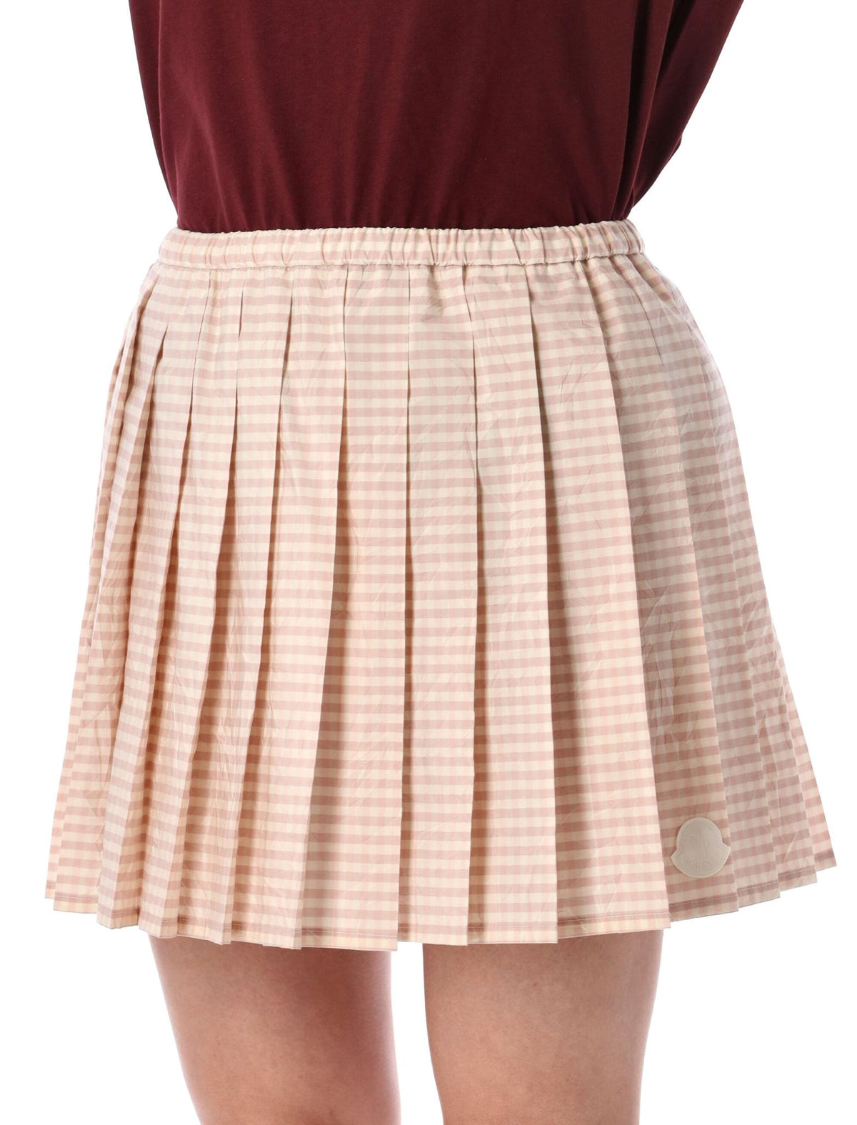 Moncler Black Mini Skirt Cotton Blend Zip Detail