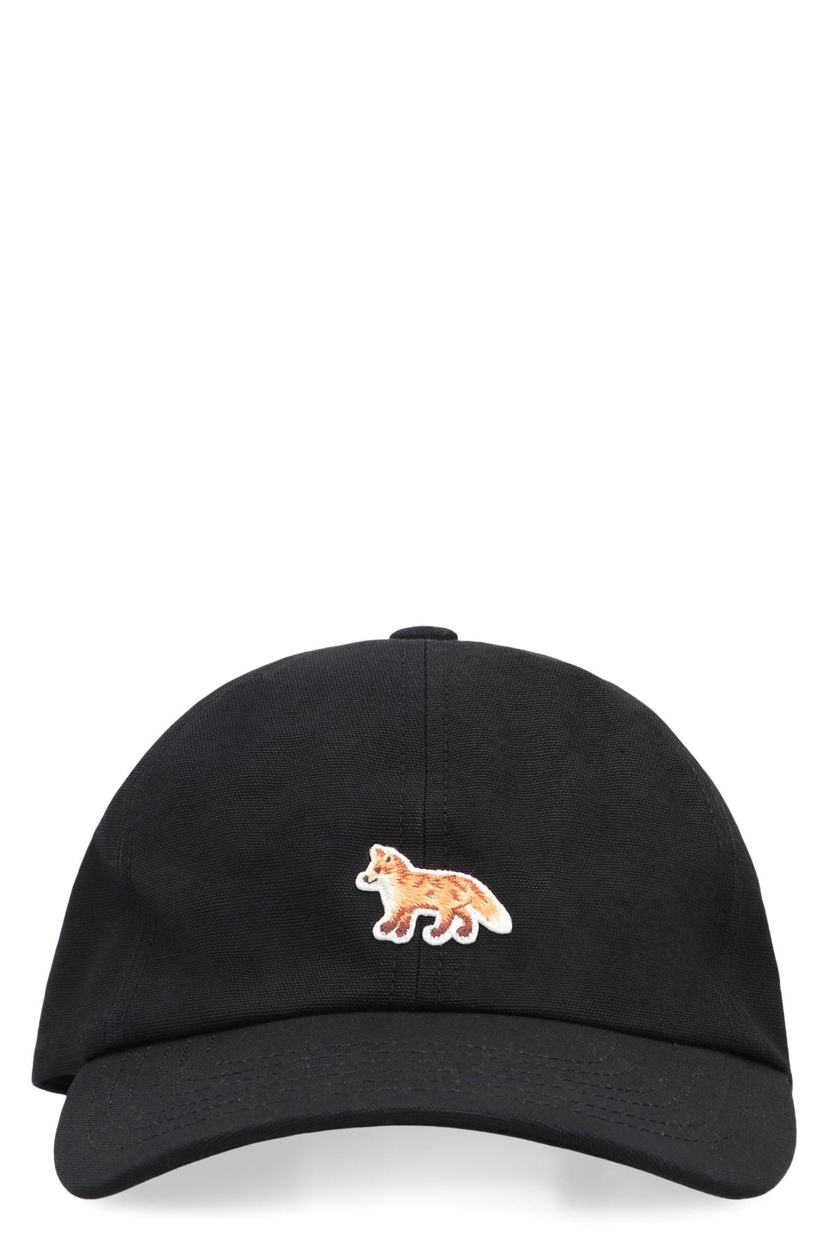 Maison Kitsune Cotton Baseball Cap Black Men’s Accessory