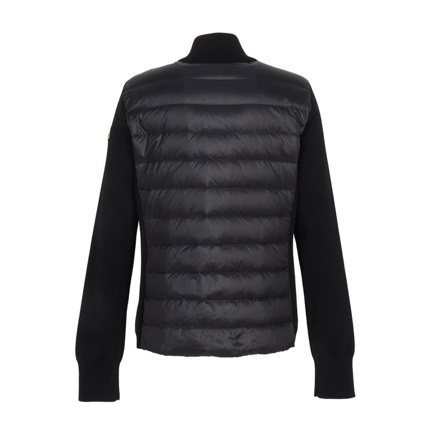 Moncler Women’s Padded Zip-Up Cardigan Black Knit